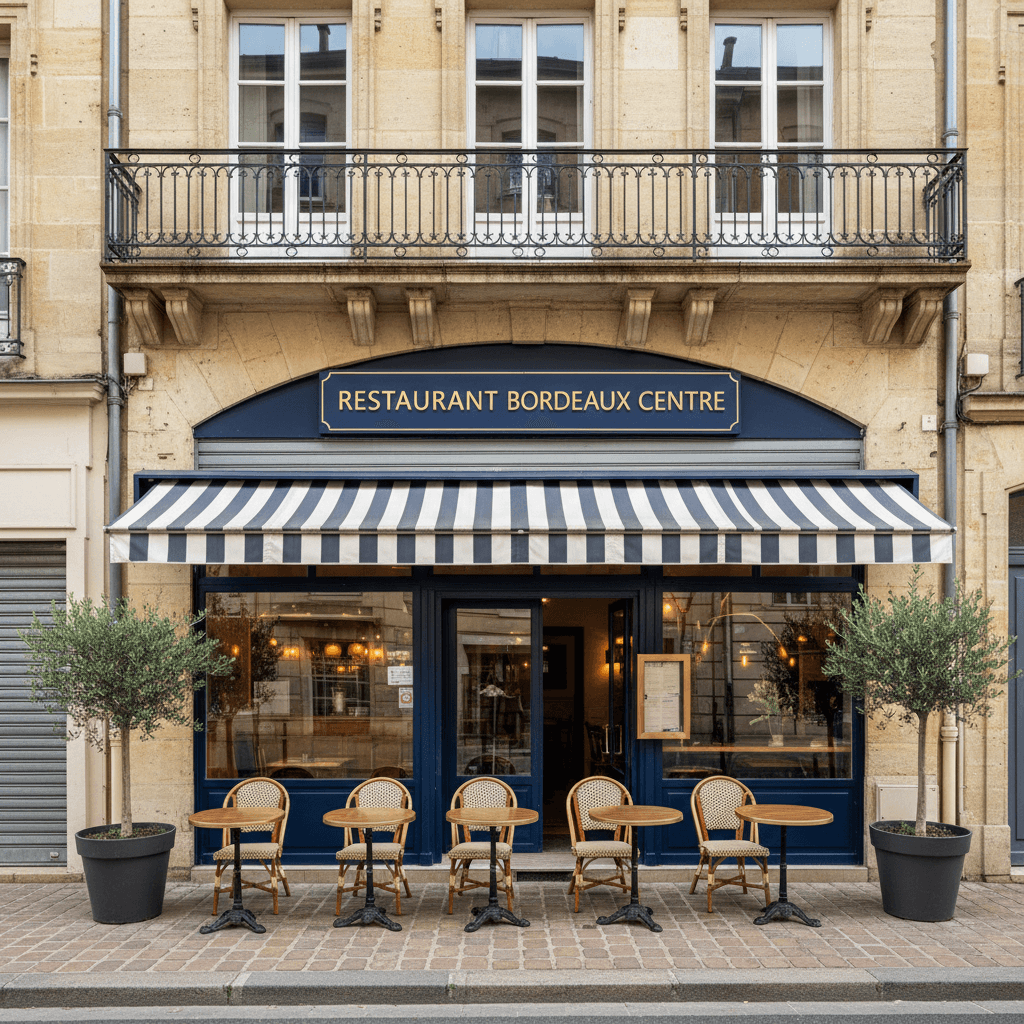 Restaurant 80m² à Bordeaux : terrasse - licence IV