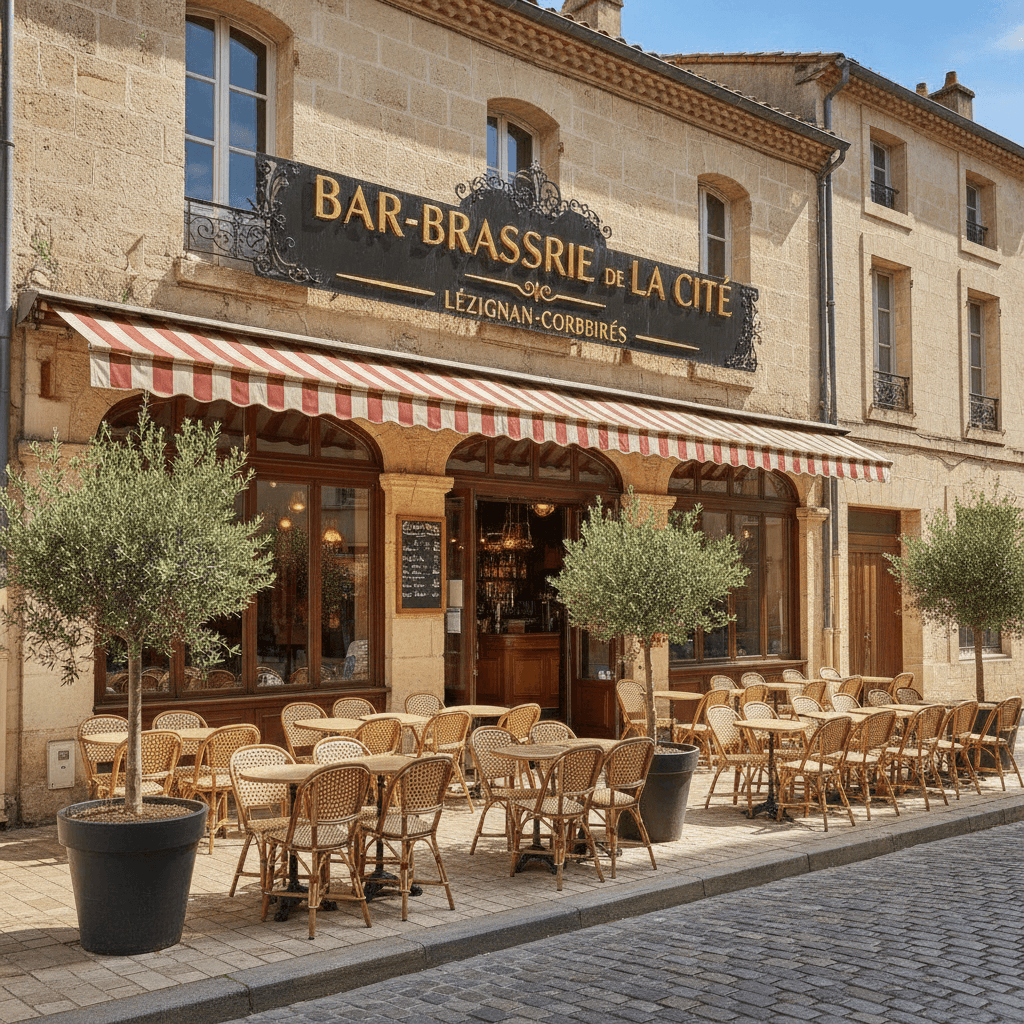 Bar-brasserie 140m² à Lézignan-Corbières : terrasse - licence IV - Image 1