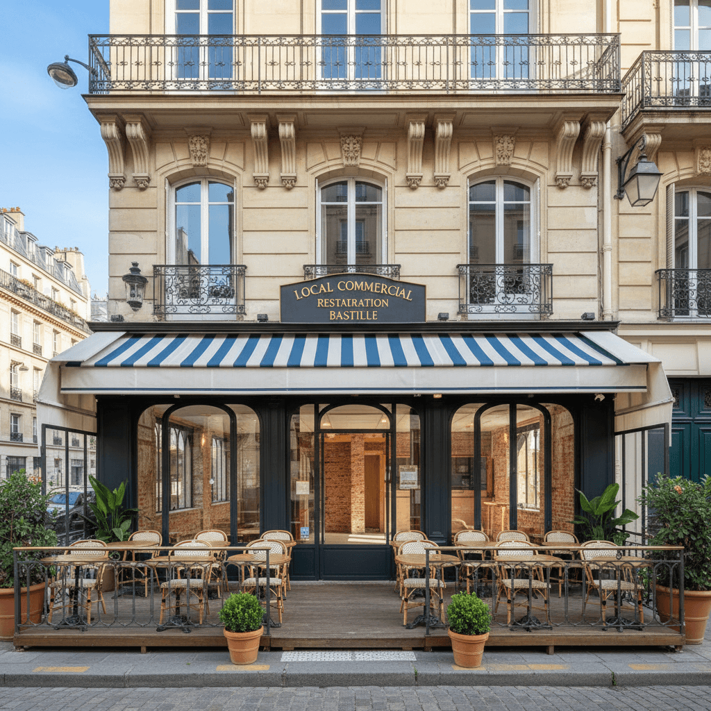 Local vide 350m² à Paris : licence IV - extraction