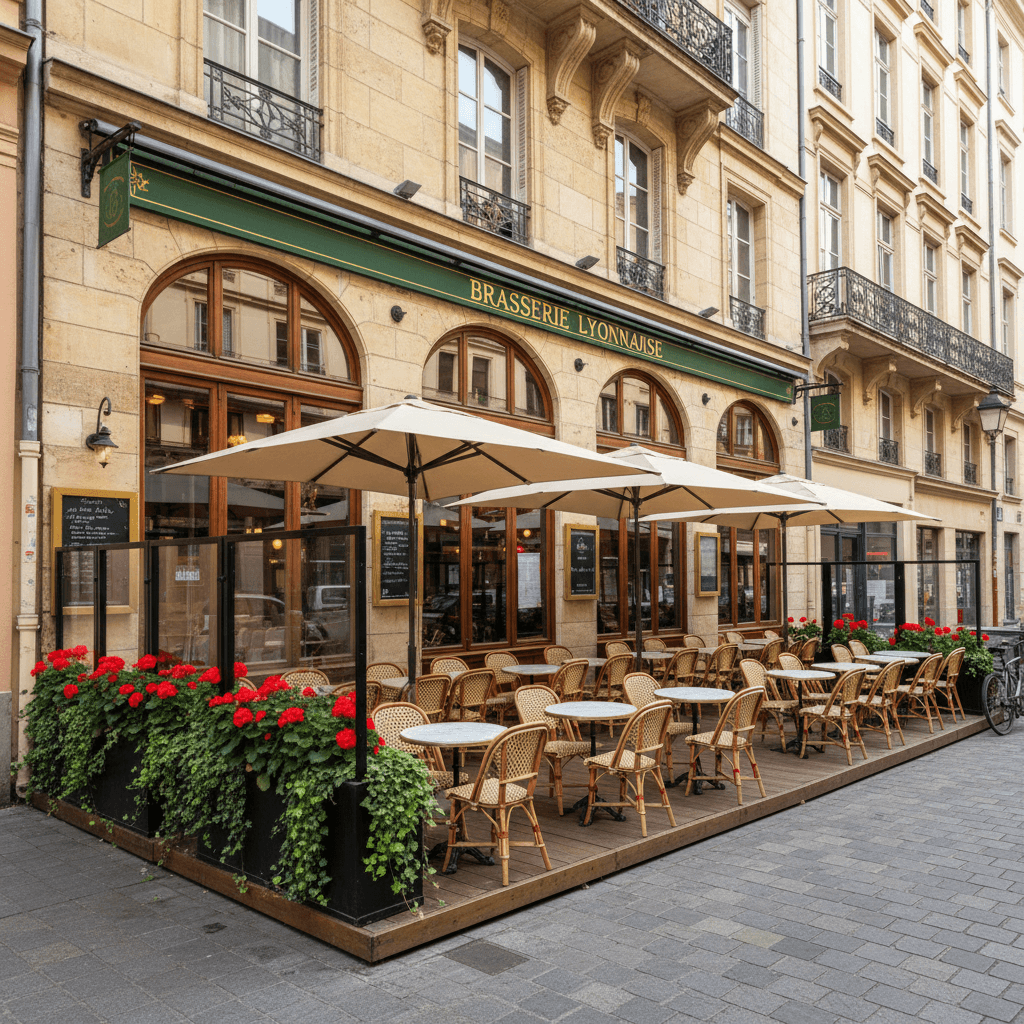 Bar-brasserie 400m² à Lyon : terrasse - licence IV
