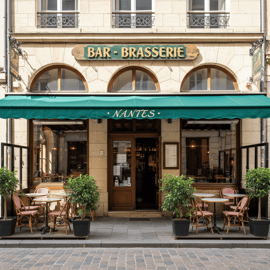Bar-brasserie 75m² à Nantes : terrasse - licence IV
