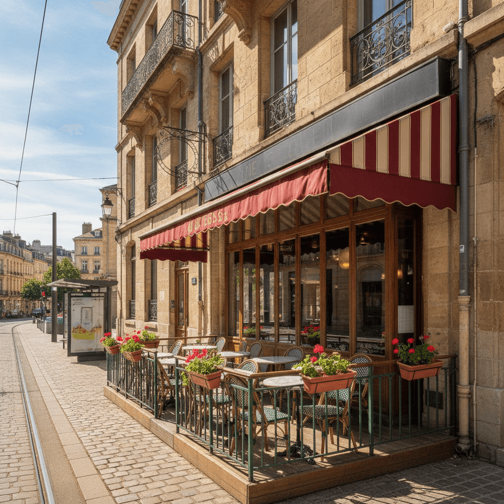 Bar-brasserie 65m² à Bordeaux : terrasse - licence IV
