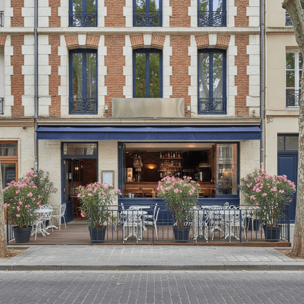 Restaurant 300m² à Toulouse : terrasse - licence IV