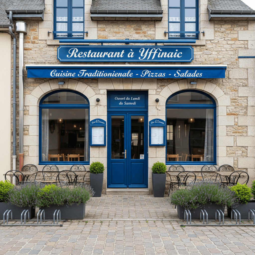 Restaurant à Yffiniac : terrasse - extraction - Image 1