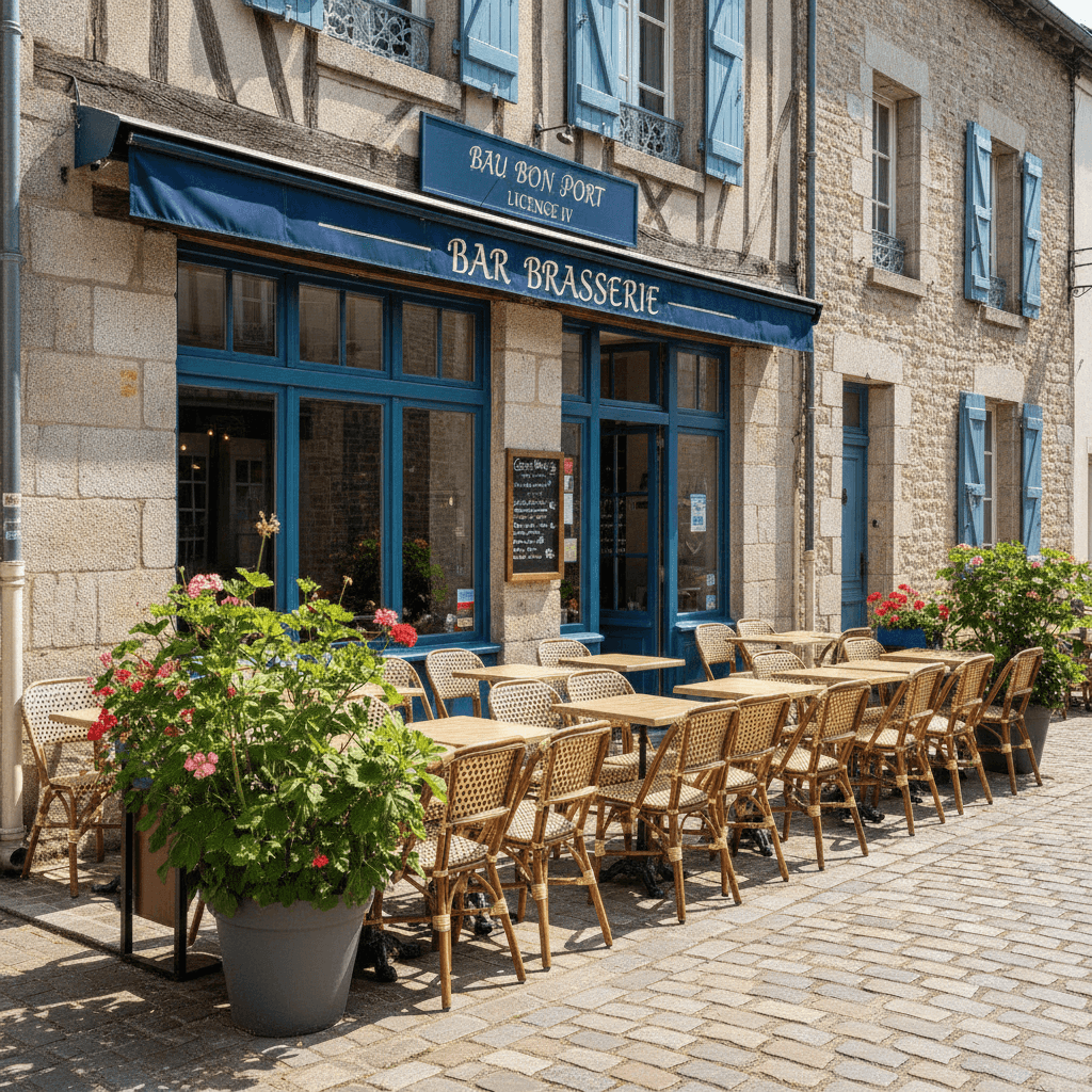 Bar-brasserie à Guérande : terrasse - licence IV - Image 1