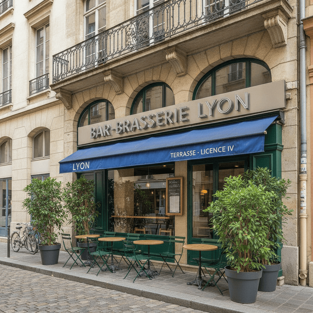 Bar-brasserie 50m² à Lyon : terrasse - licence IV