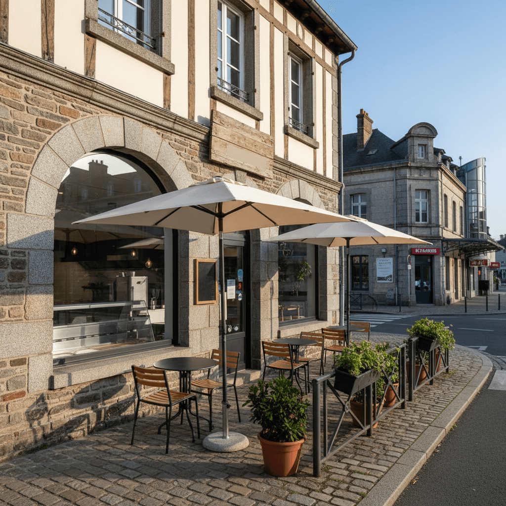 Fast-food 70m² à Lannion : terrasse
