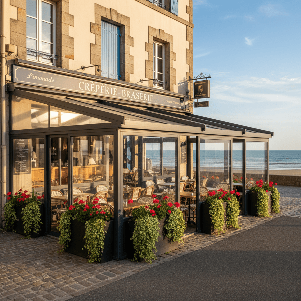 Bar-brasserie à Saint-Brieuc : terrasse - licence IV - Image 1