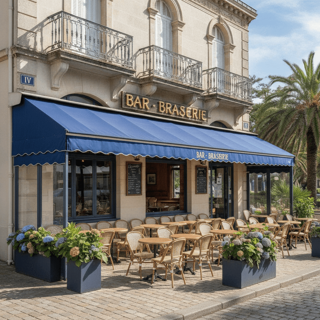 Bar-brasserie 200m² à La Baule-Escoublac : terrasse - licence IV - Image 1