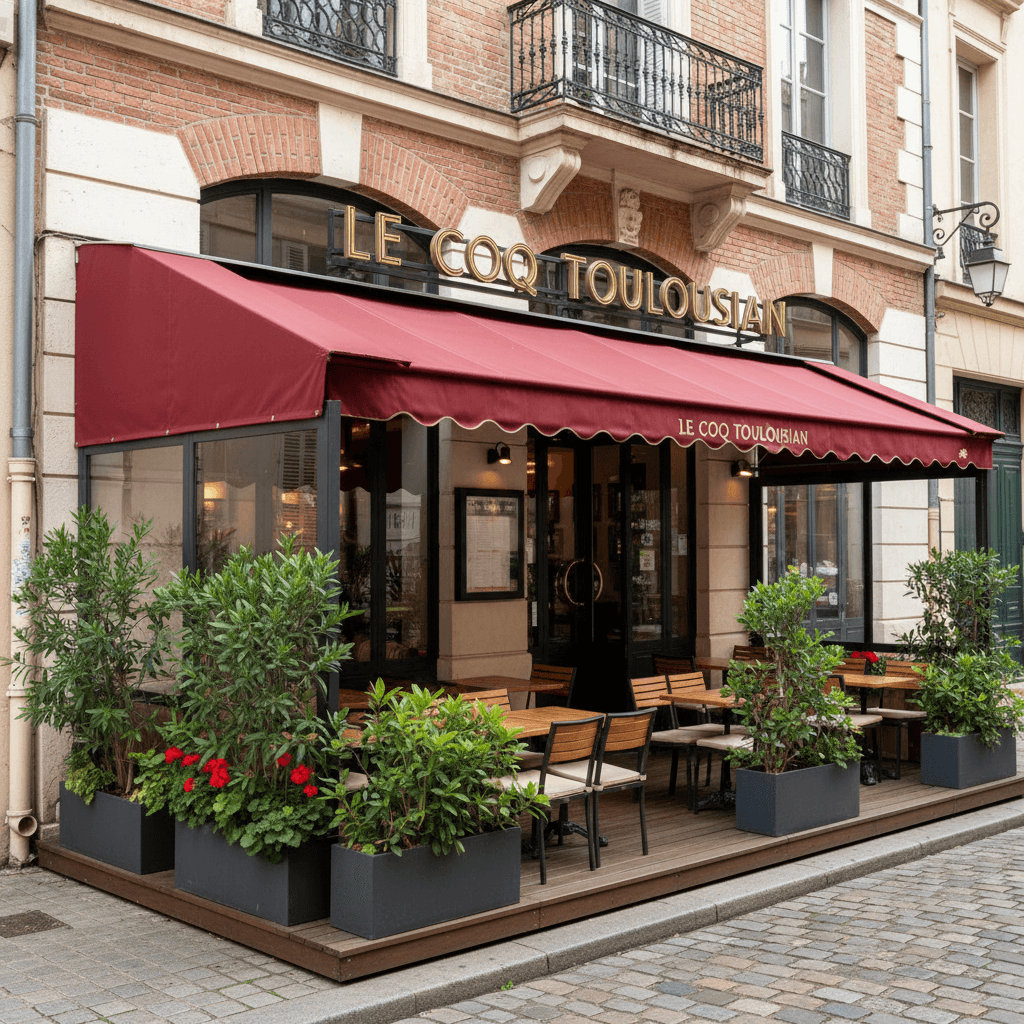 Bar-brasserie 685m² à Toulouse : terrasse - licence IV