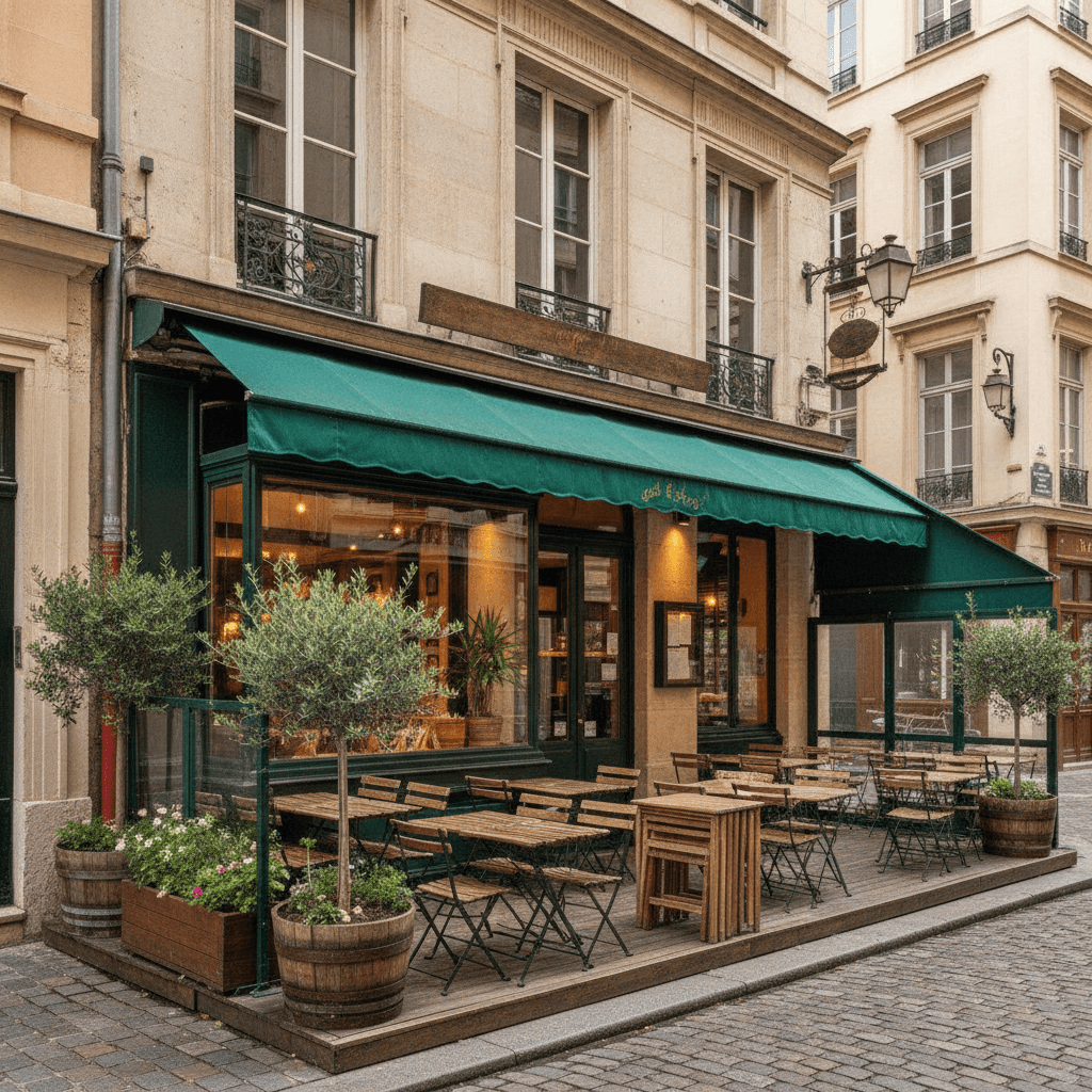 Restaurant 90m² à Lyon : terrasse - licence IV