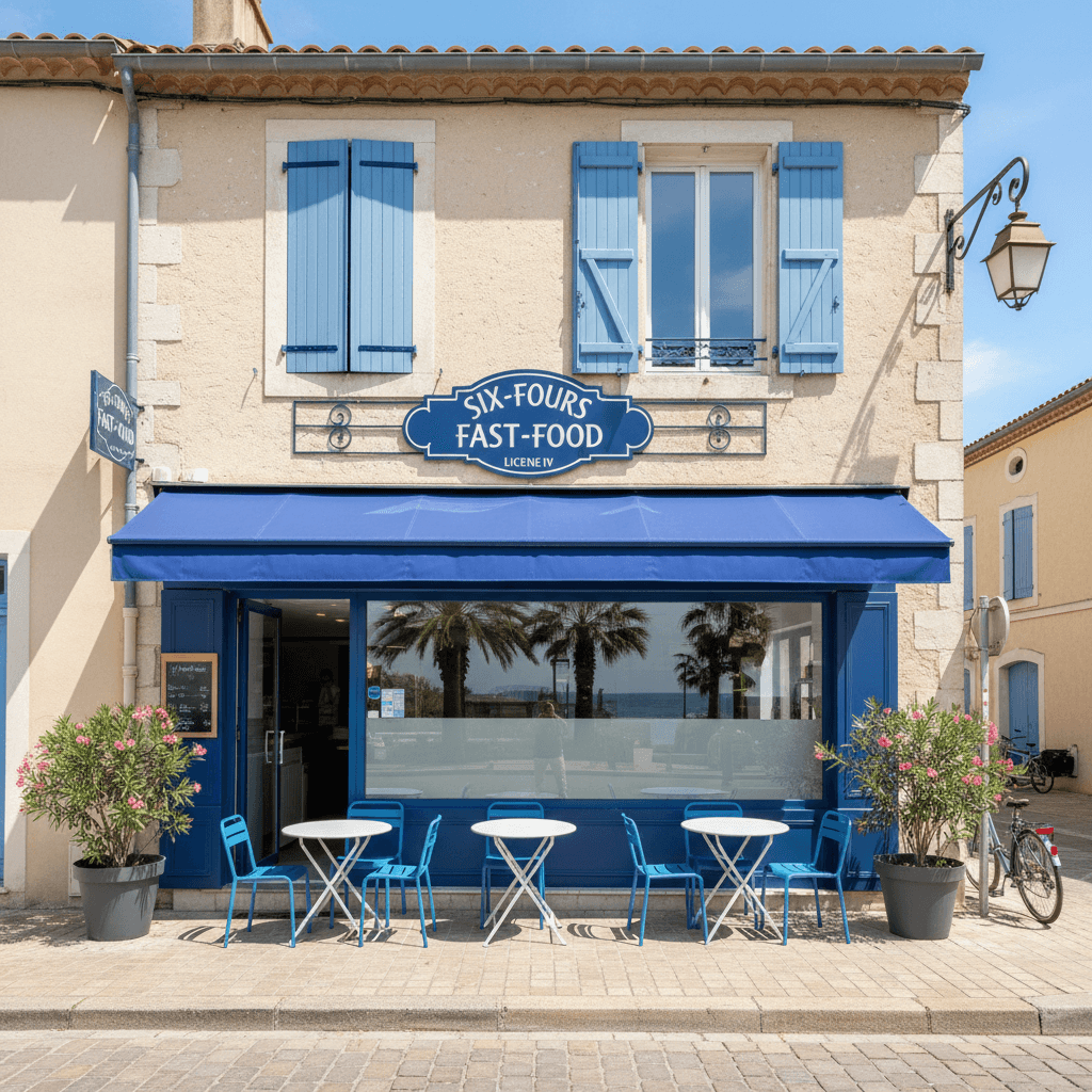 Fast-food à Six-Fours-Les-Plages : terrasse - licence IV - Image 1