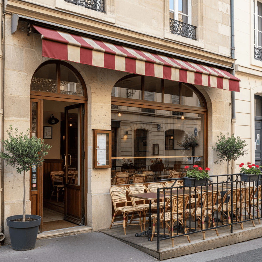 Restaurant 60 couverts à Bois-Colombes : terrasse - extraction - Image 1