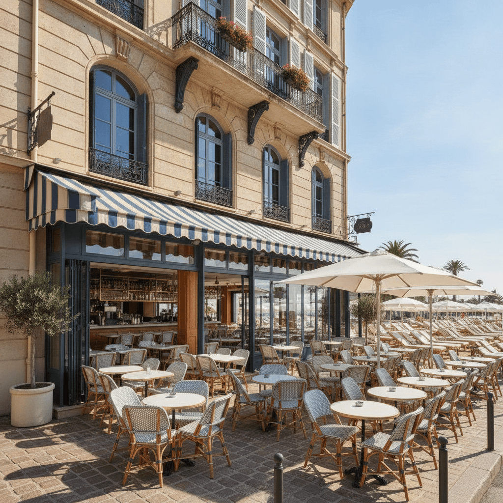 Restaurant 400m² à Cannes : terrasse - licence IV - Image 1