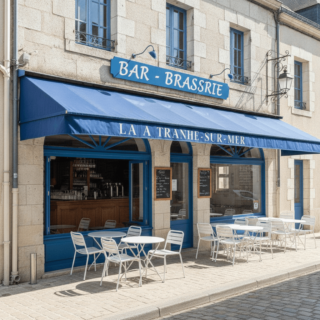 Bar-brasserie 87m² à La Tranche-Sur-Mer : terrasse - licence IV - Image 1