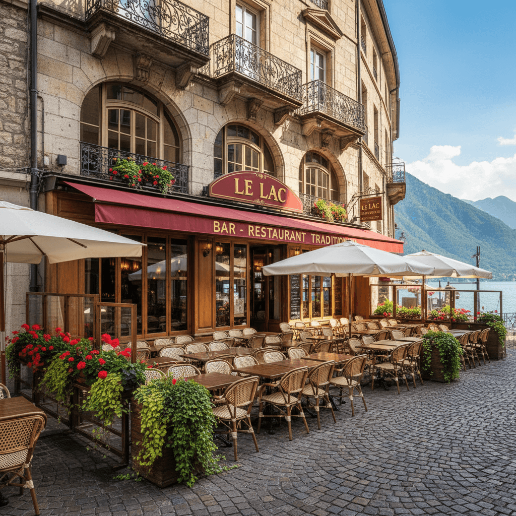 Bar-brasserie à Annecy : terrasse - licence IV - Image 1