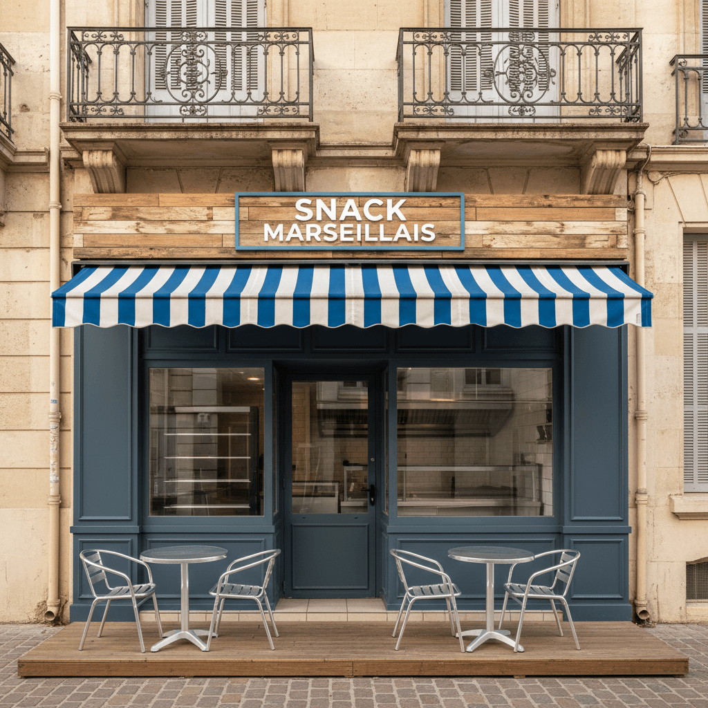 Snack 30m² à Marseille : cuisine équipée