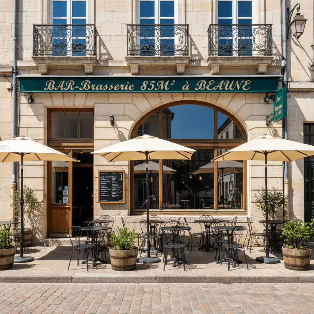 Bar-brasserie 85m² à Beaune : terrasse - licence IV - Image 1