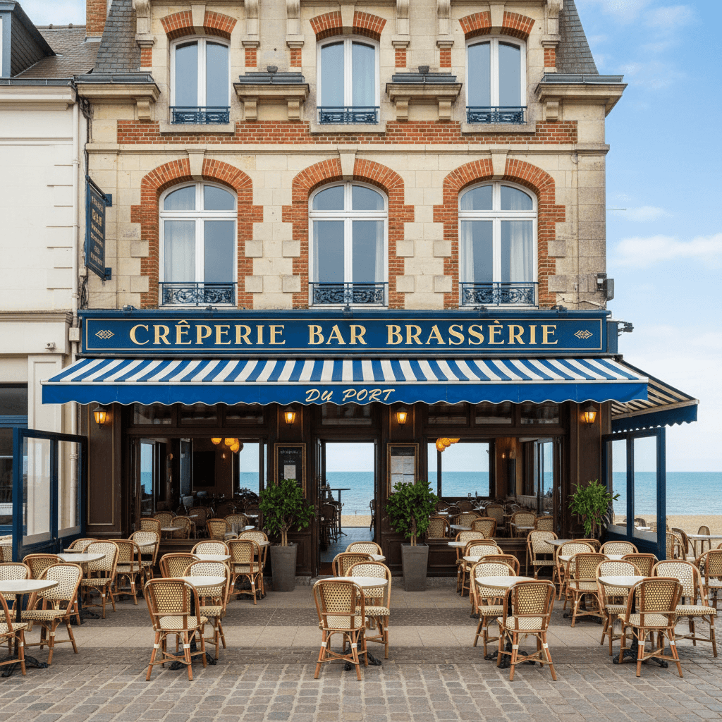 Bar-brasserie 150m² à Dieppe : terrasse - Image 1