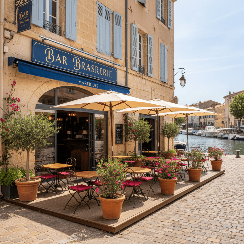 Bar-brasserie à Martigues : terrasse - licence IV - Image 1