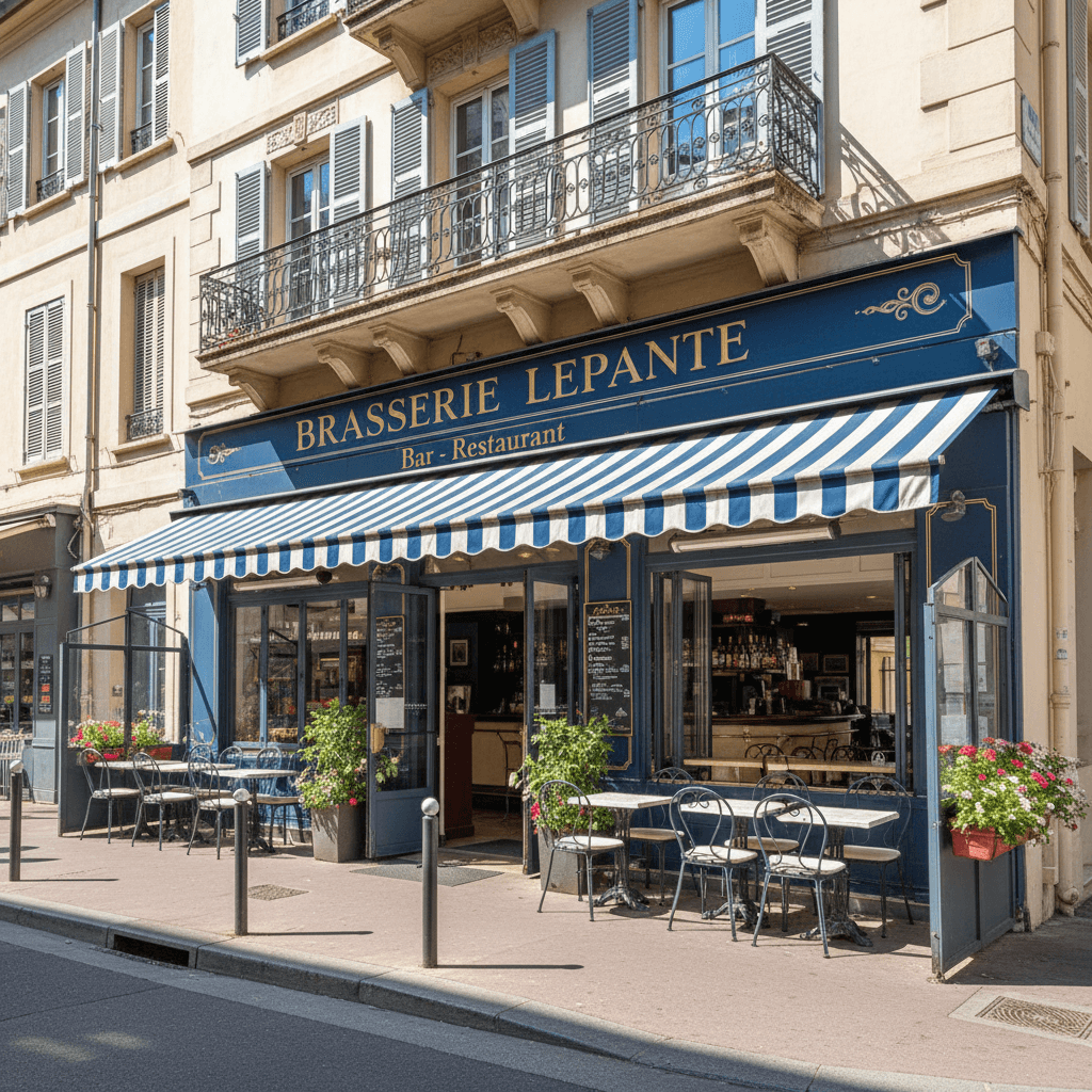 Bar-brasserie à Nice : terrasse - extraction