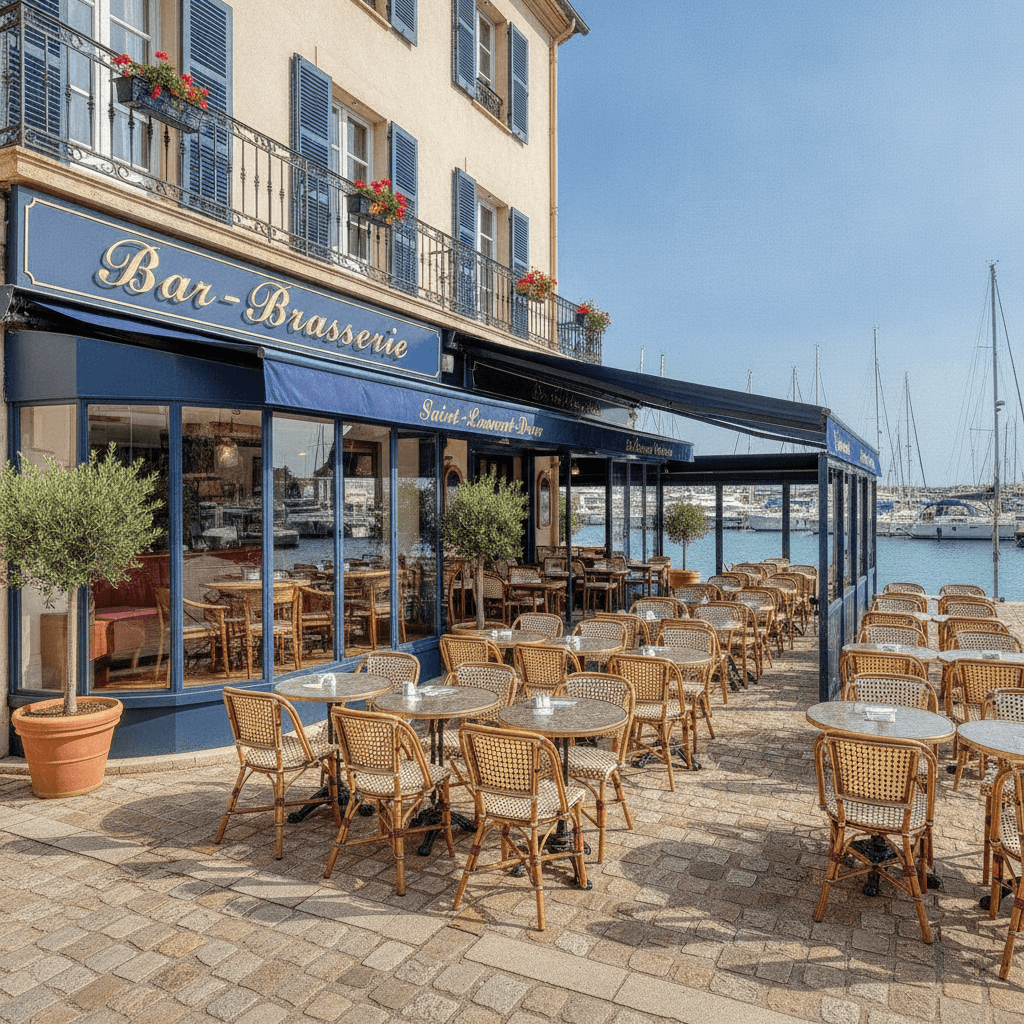 Bar-brasserie 117m² à Saint-Laurent-Du-Var : terrasse - licence IV - Image 1