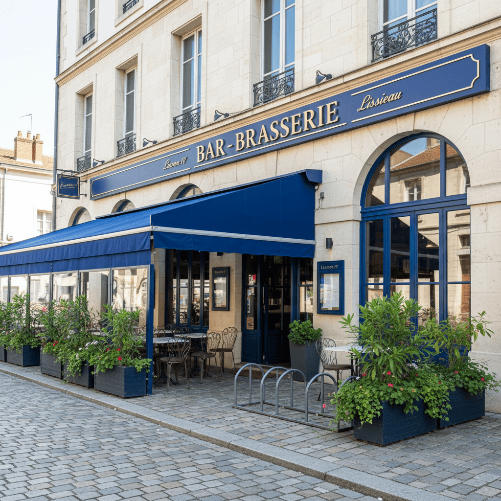 Bar-brasserie 350m² à Lissieu : terrasse - licence IV