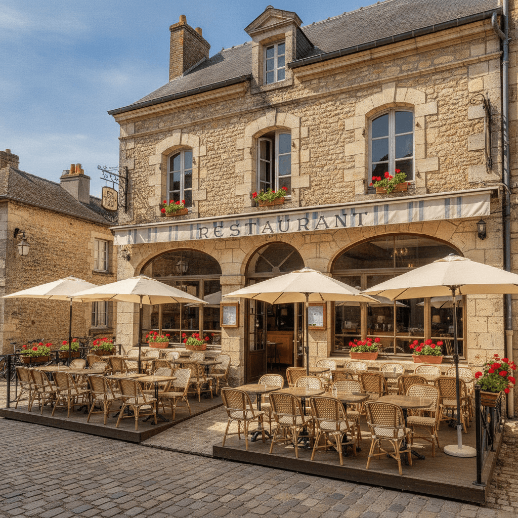 Restaurant 300m² à Tournus : terrasse - licence IV - Image 1