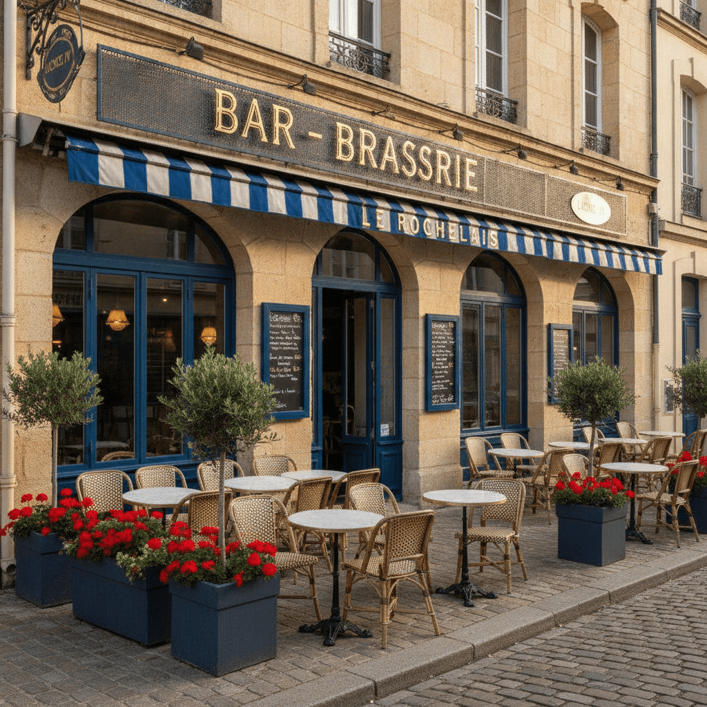Bar-brasserie 280m² à La Rochelle : terrasse - licence IV