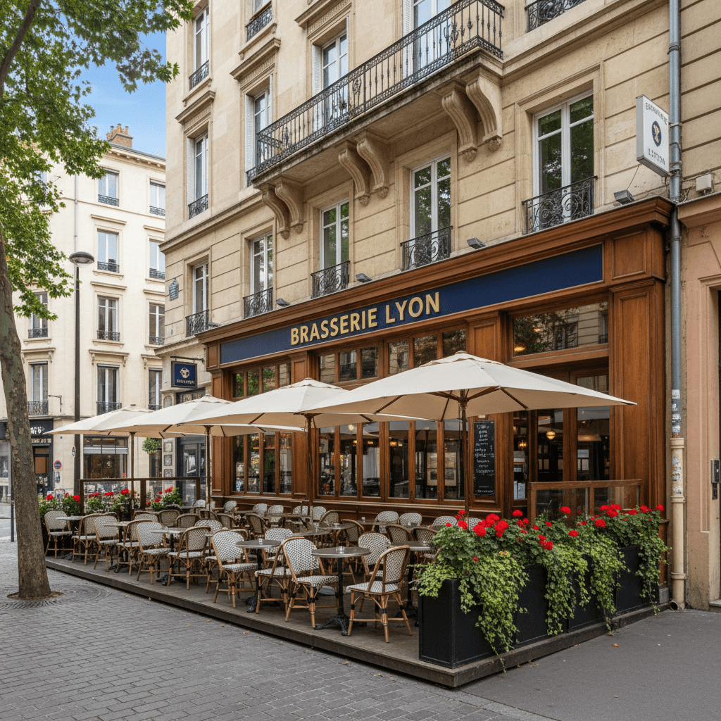 Bar-brasserie 130m² à Lyon : terrasse - licence IV