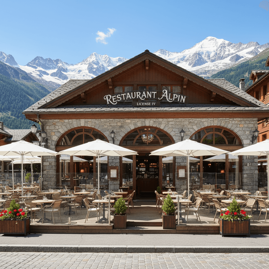 Restaurant 700m² à Chamonix-Mont-Blanc : terrasse - licence IV - Image 1