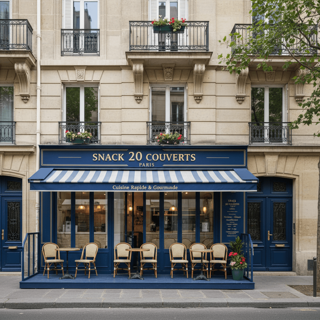 Snack 20 couverts à Paris