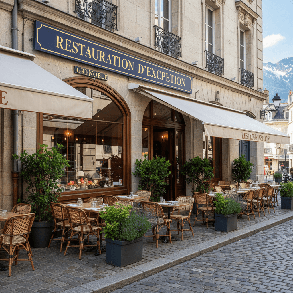 Restaurant 500m² à Grenoble : terrasse - extraction