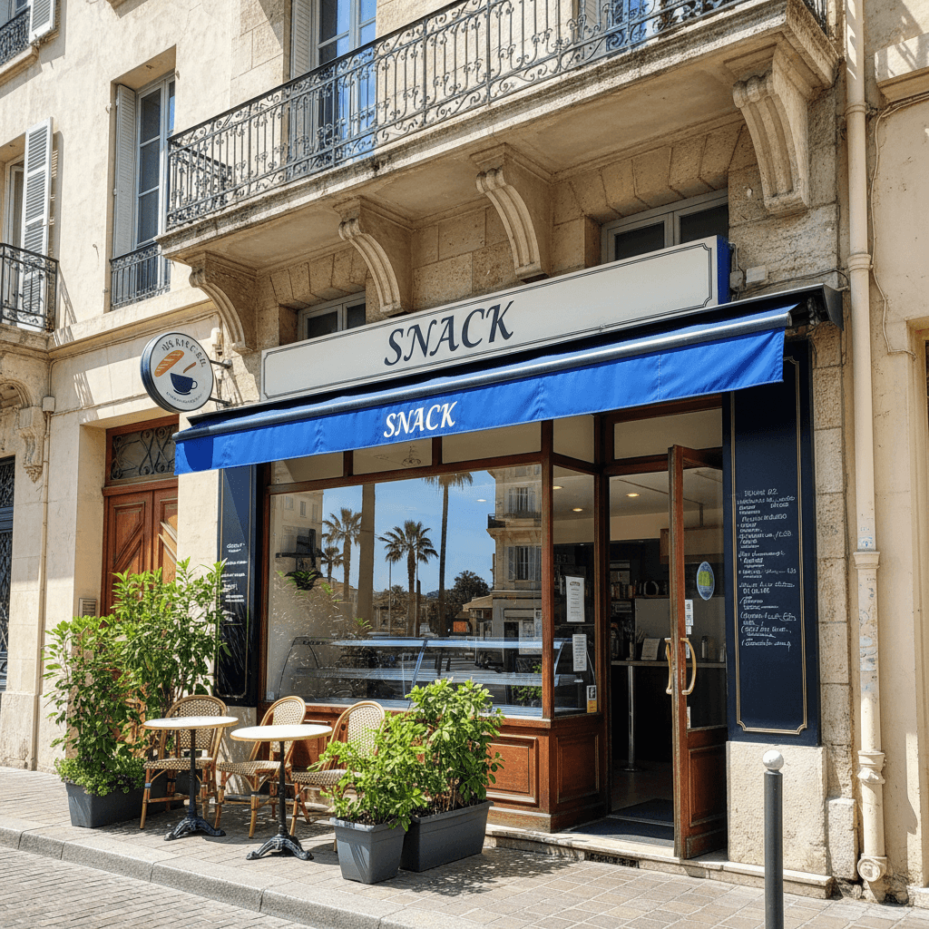 Snack 18m² à Nice : extraction - cuisine équipée