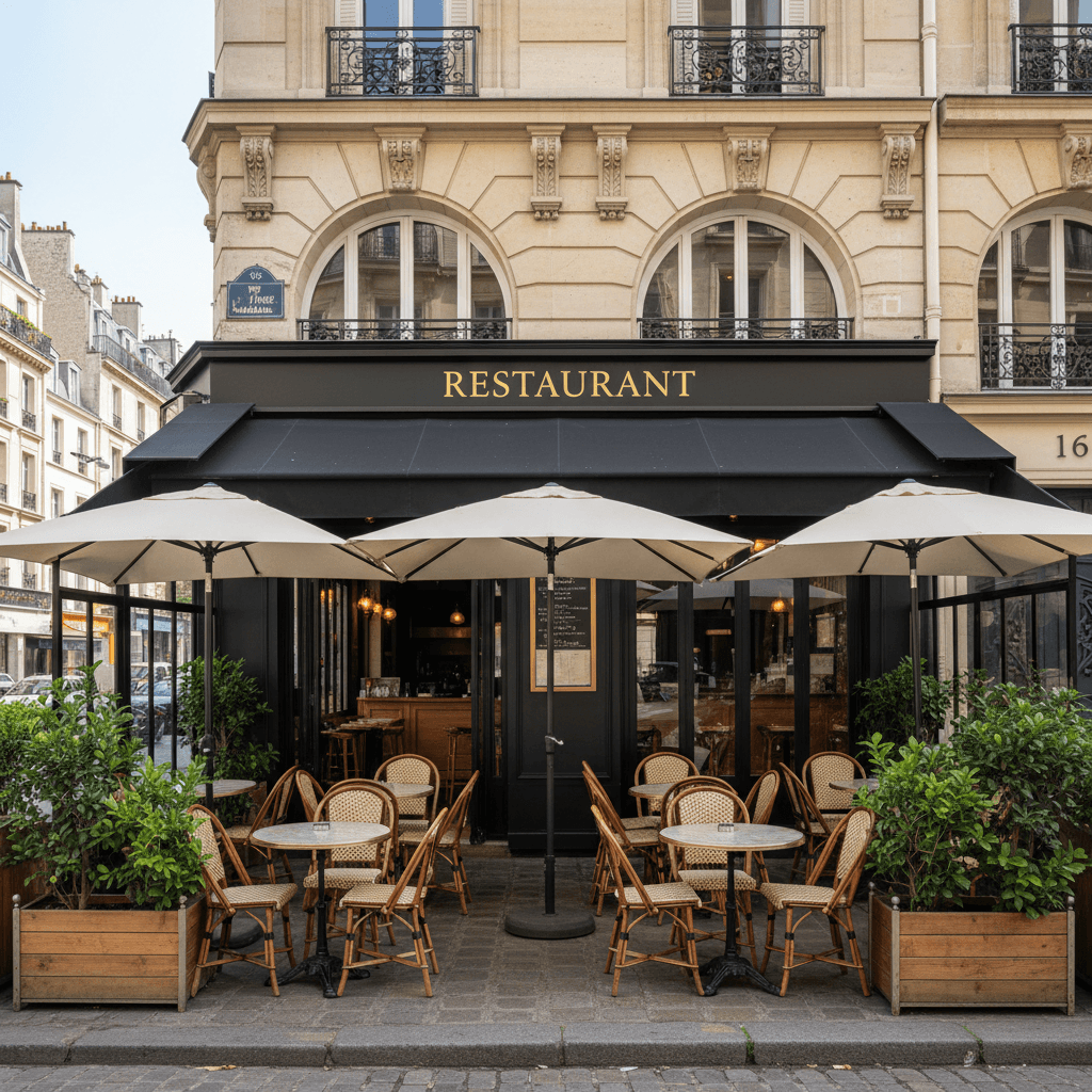 Restaurant 140m² à Paris : terrasse - extraction