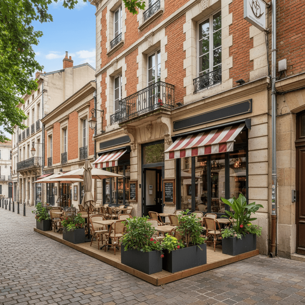 Restaurant 350m² à Toulouse : terrasse - extraction - Image 1