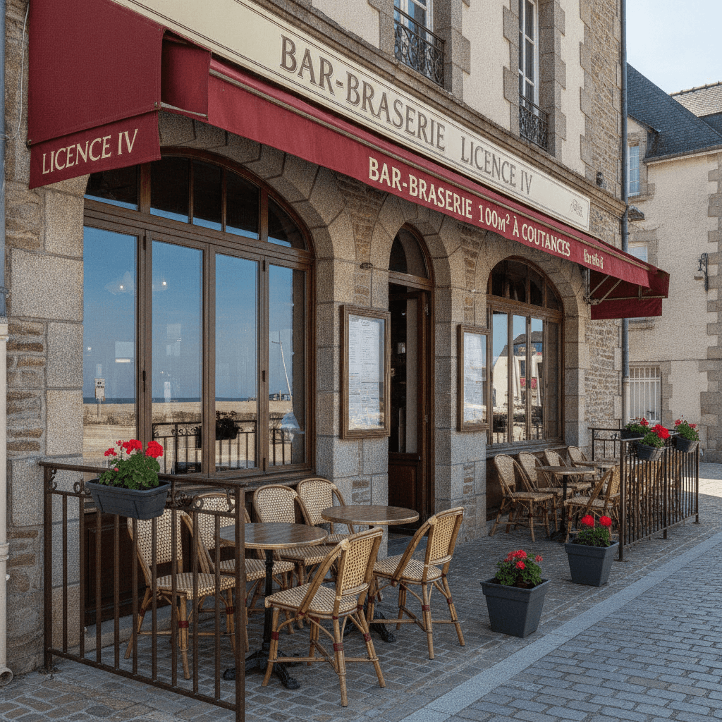 Bar-brasserie 100m² à Coutances : terrasse - licence IV - Image 1