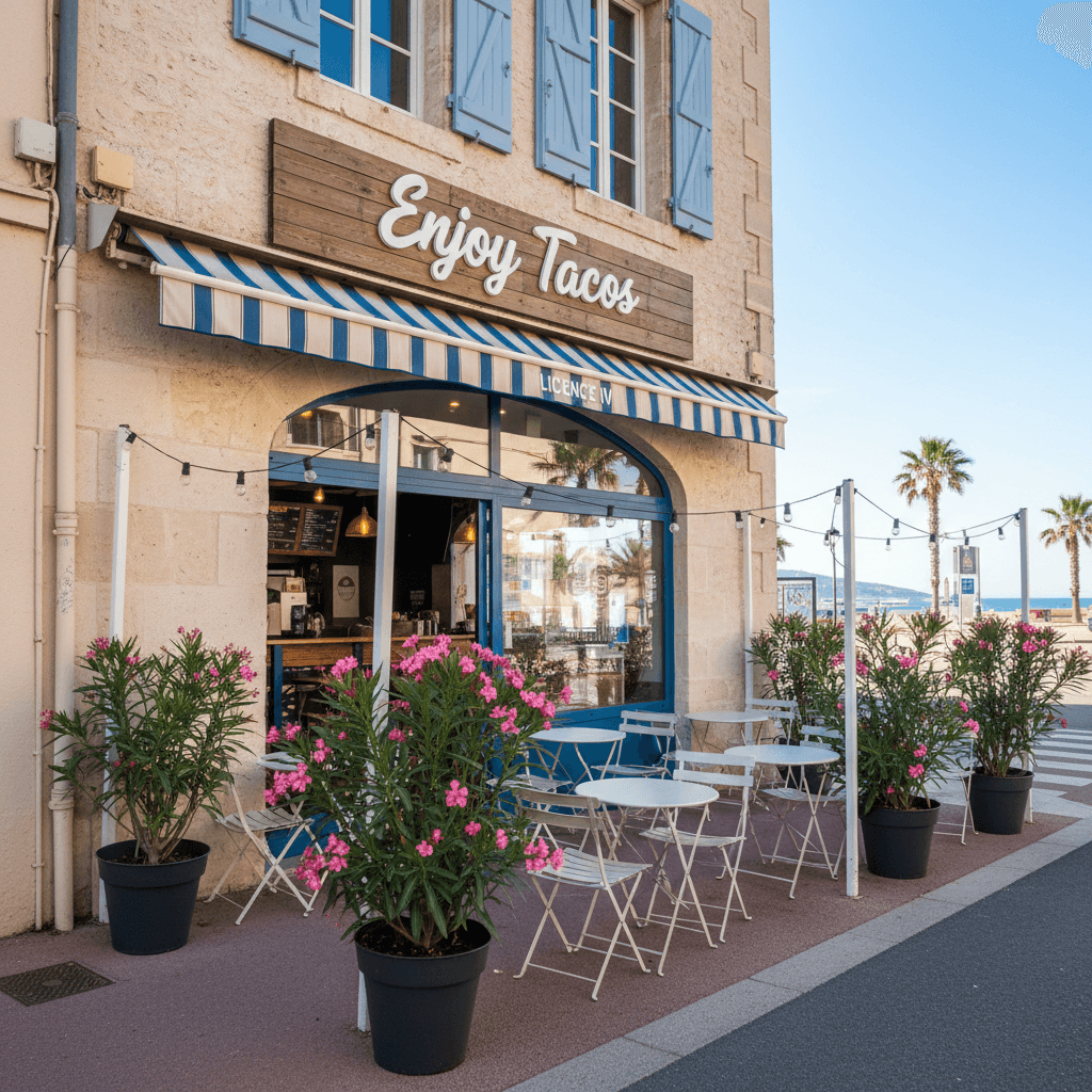 Fast-food à Argelès-Sur-Mer : terrasse - licence IV - Image 1