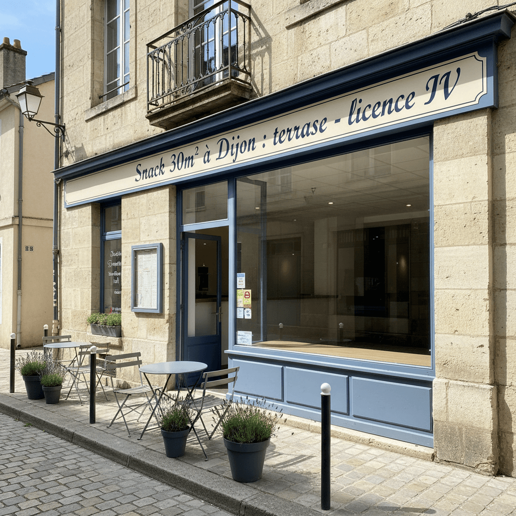 Snack 30m² à Dijon : terrasse - licence IV