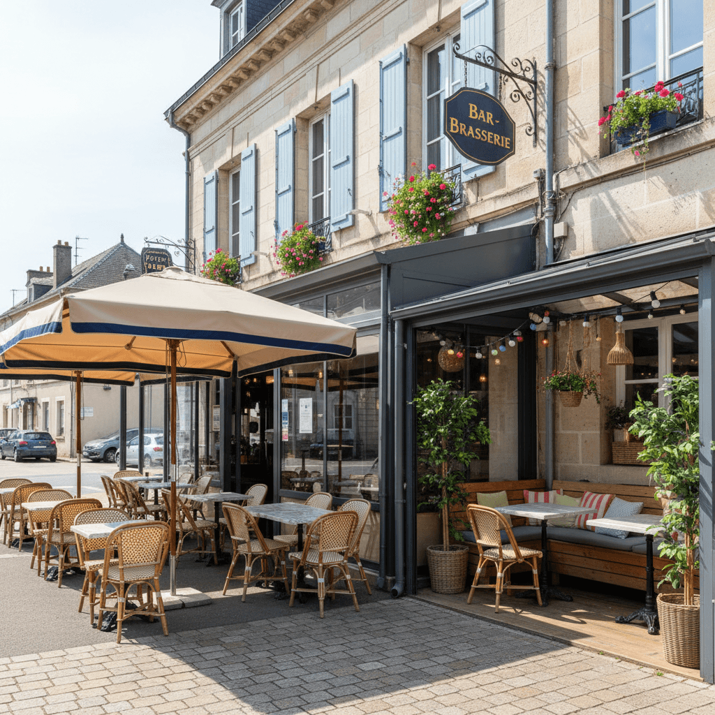 Bar-brasserie 237m² à Feurs : terrasse - licence IV - Image 1