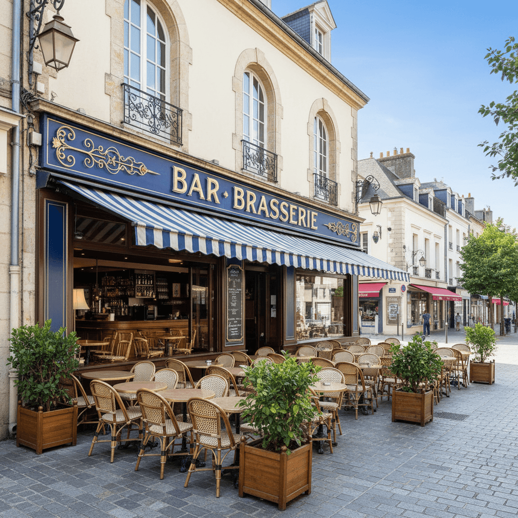 Bar-brasserie à Vannes : terrasse - licence IV - Image 1