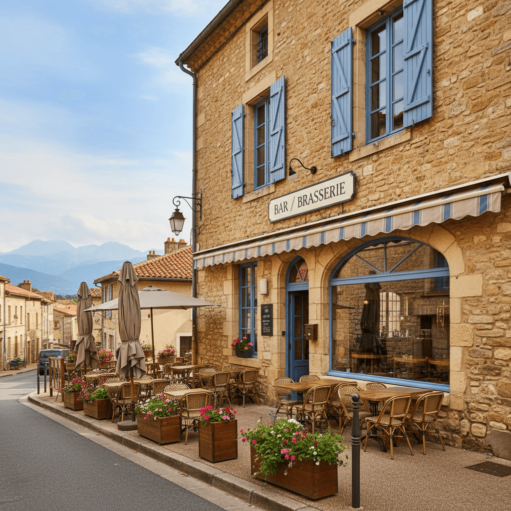 Bar-brasserie 650m² à Aurignac : terrasse - licence IV - Image 1