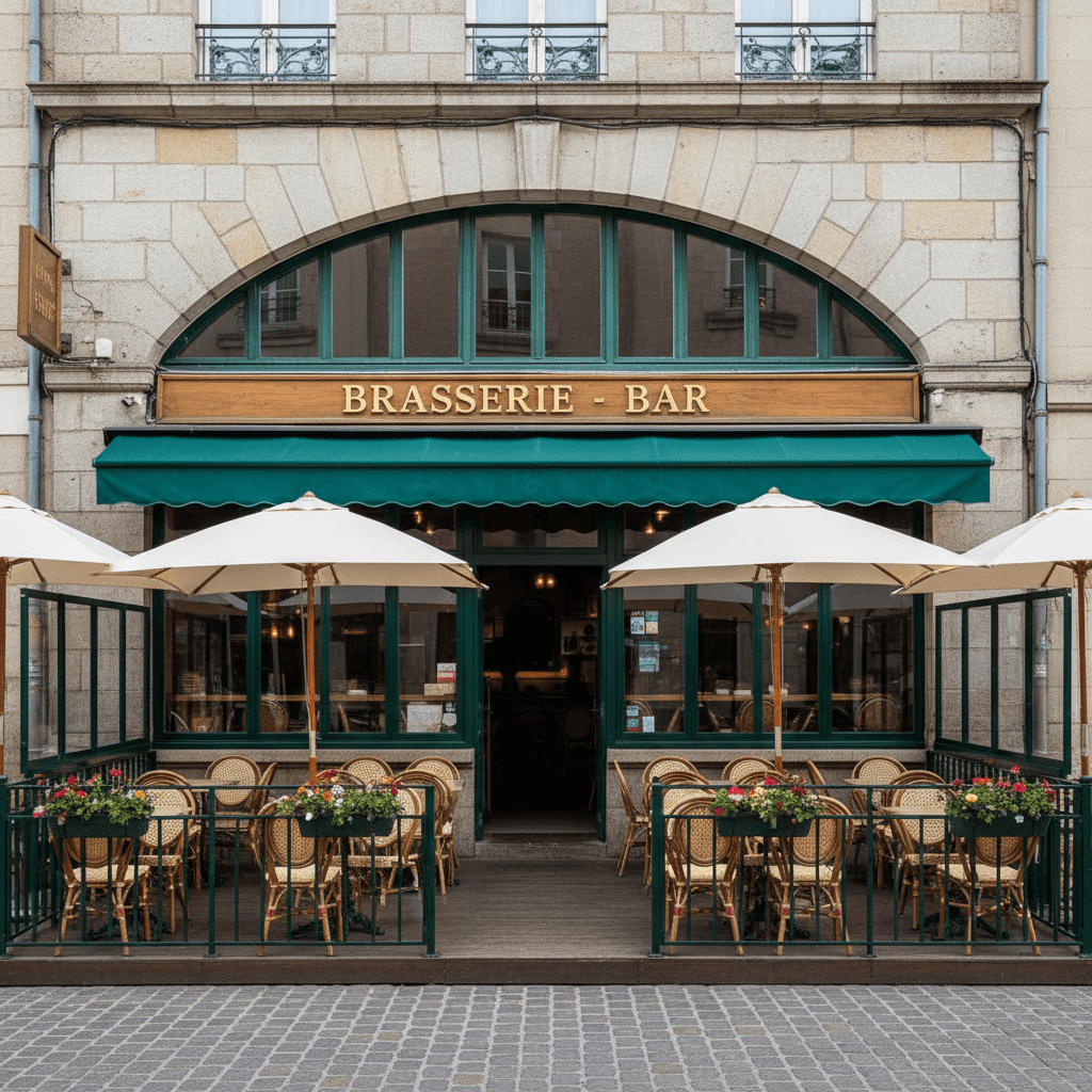 Bar-brasserie 300m² à Quimper : terrasse - licence IV - Image 1
