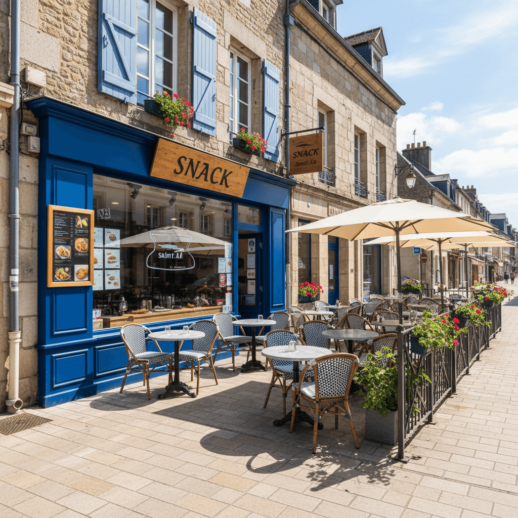 Snack 45m² à Saint-Lô : terrasse - licence IV - Image 1