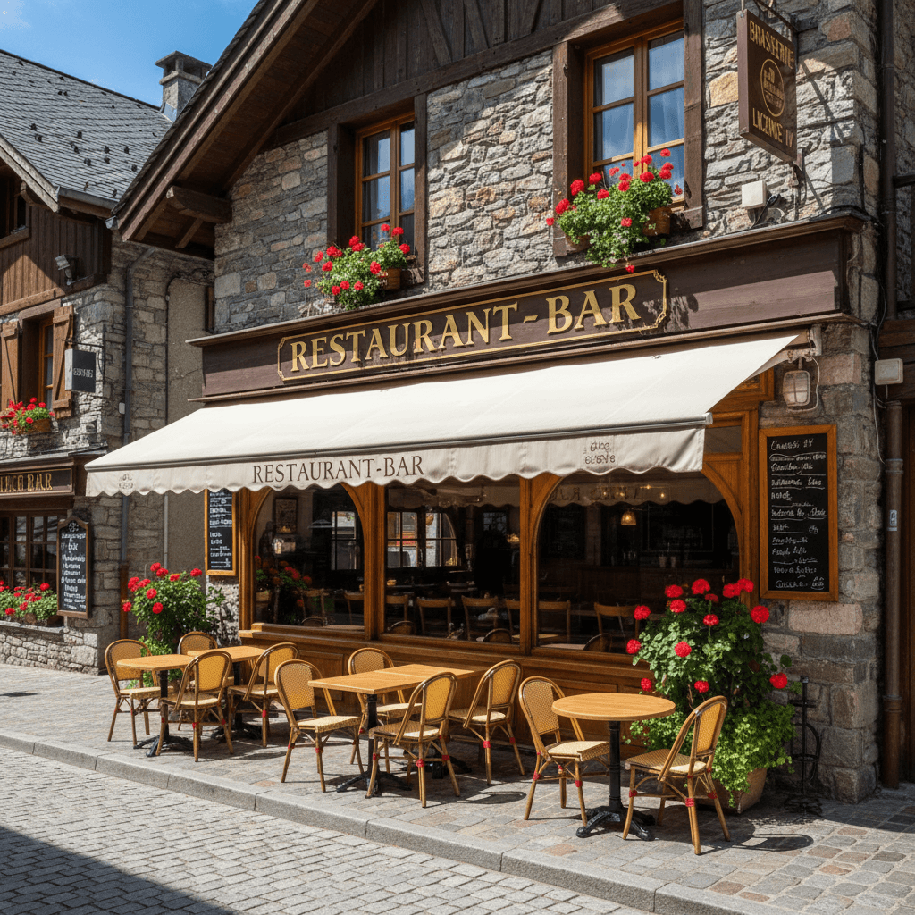 Bar-brasserie 200m² à Hauteluce : terrasse - licence IV - Image 1