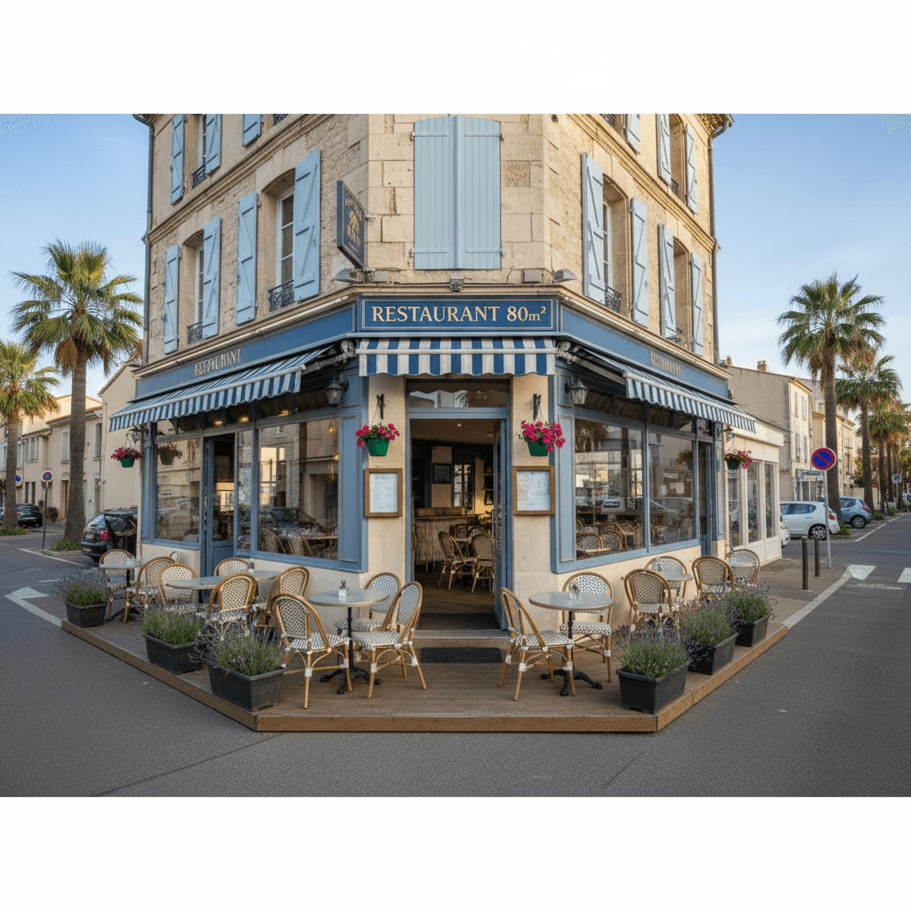Restaurant 80m² à Six-Fours-Les-Plages : terrasse - licence IV - Image 1