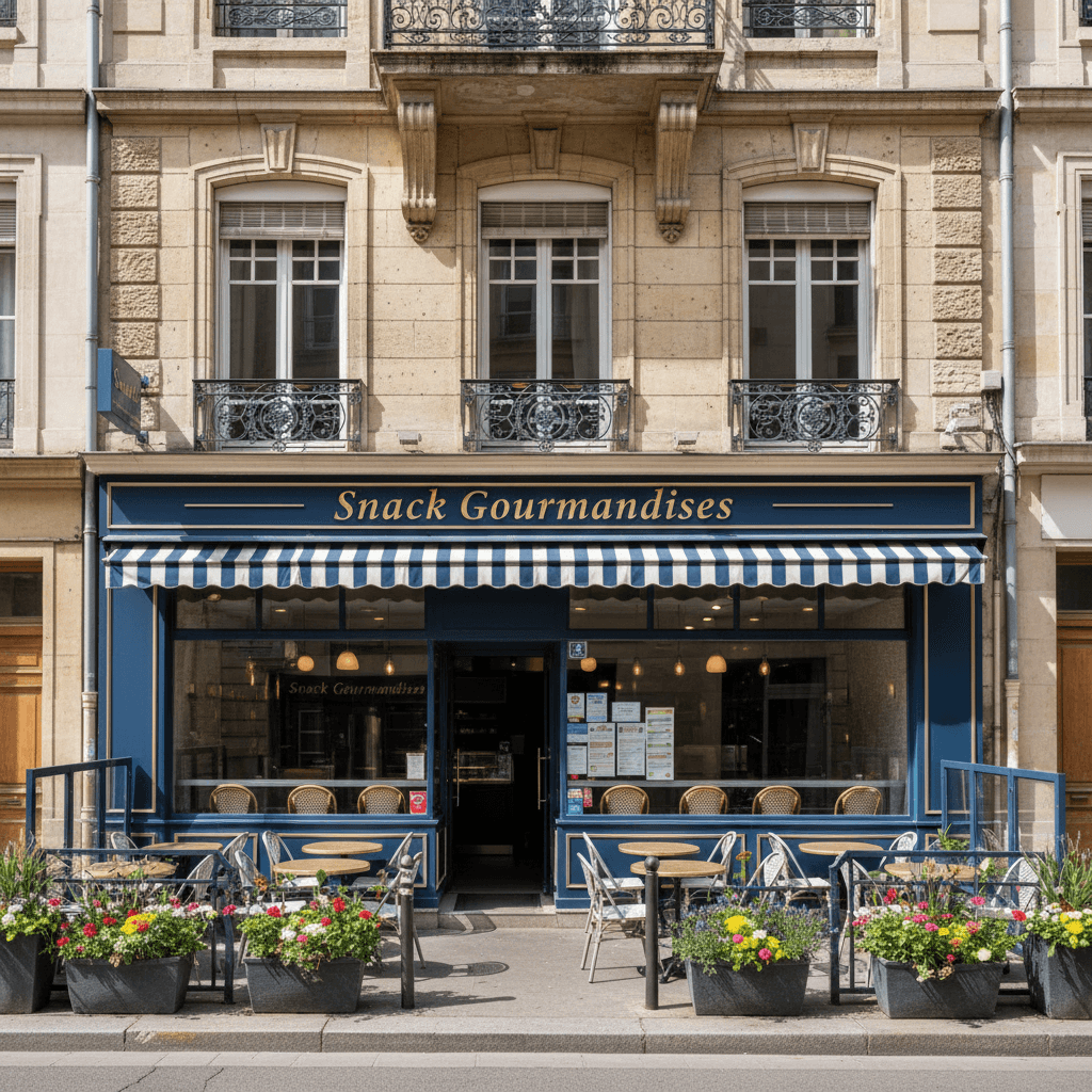 Snack 90m² à Lyon : terrasse