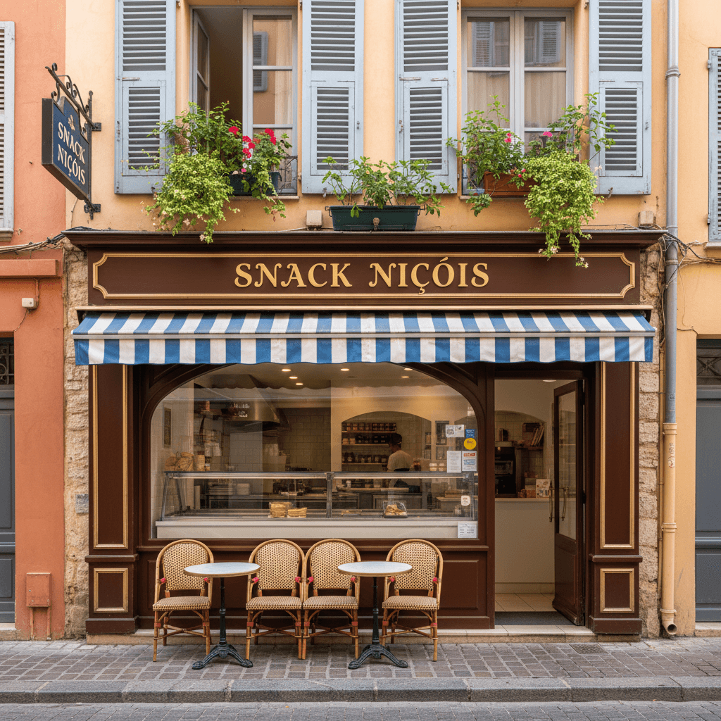 Snack 58m² à Nice : terrasse - licence IV