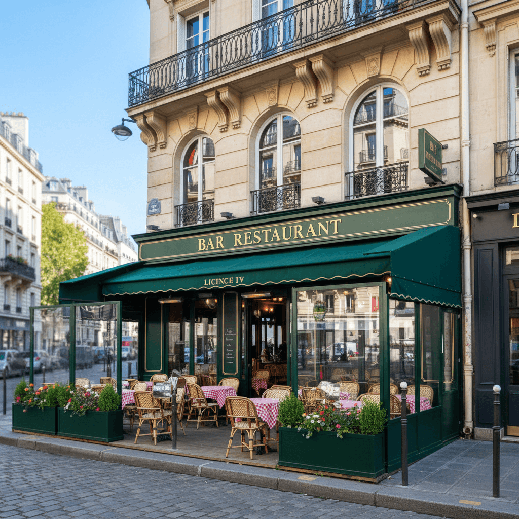 Bar-restaurant 50 couverts à Paris : terrasse - licence IV en liquidation judiciaire