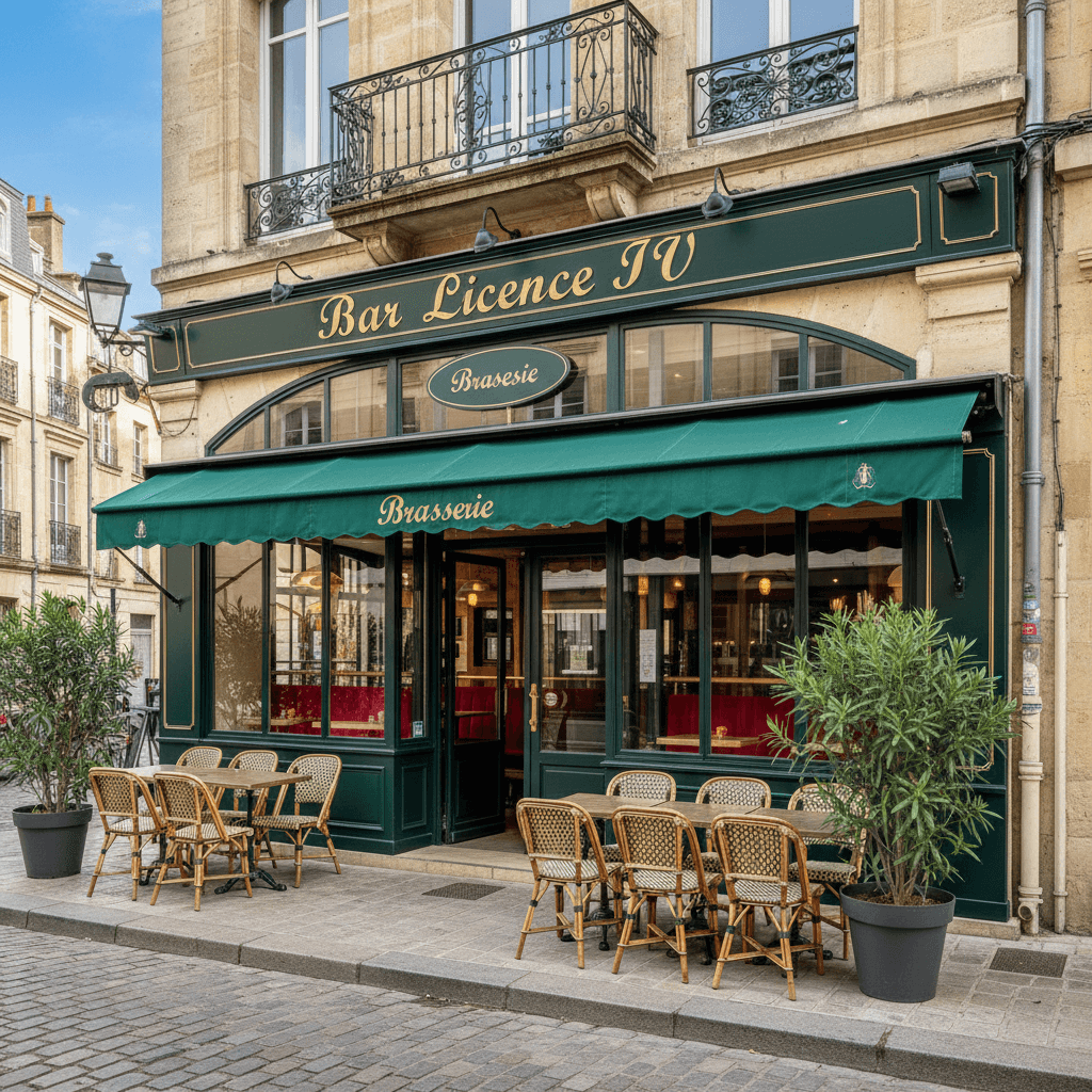 Bar-brasserie 75m² à Bordeaux : licence IV